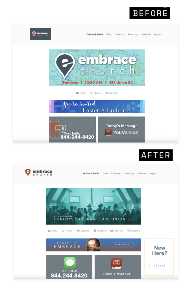 Before vs After Church Email Effective Design and Engagement