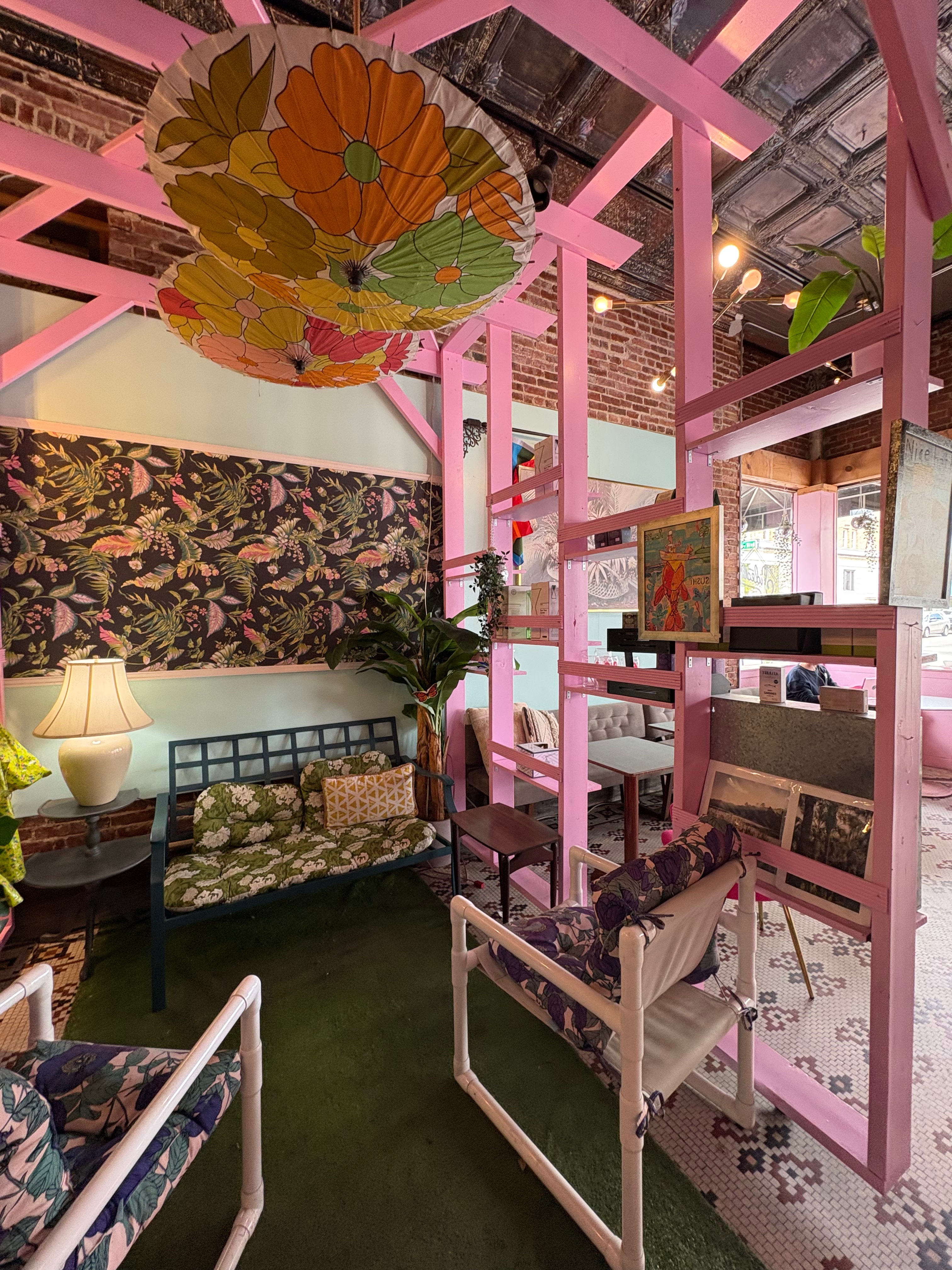 Cafe in DeLand, FL. Boho 70's vibe.